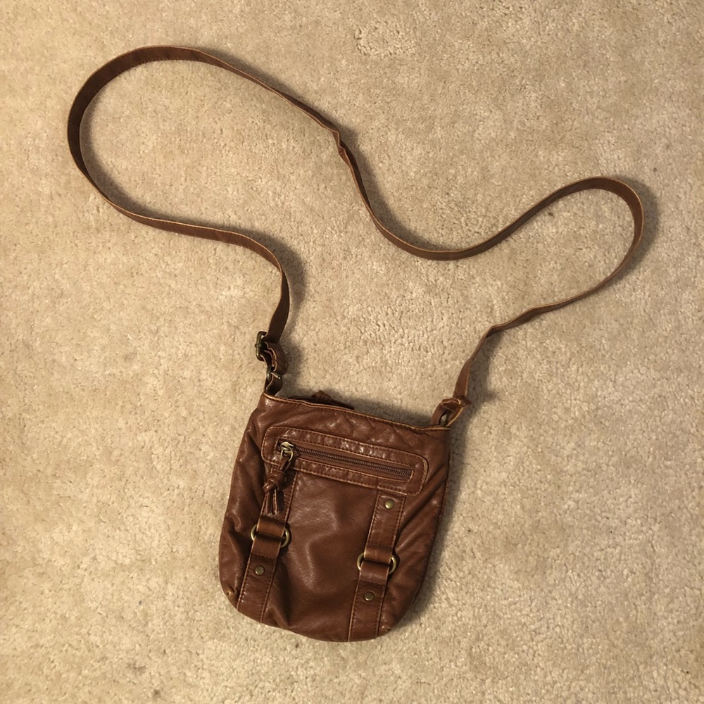 ✨ Brown Fake Leather Crossbody